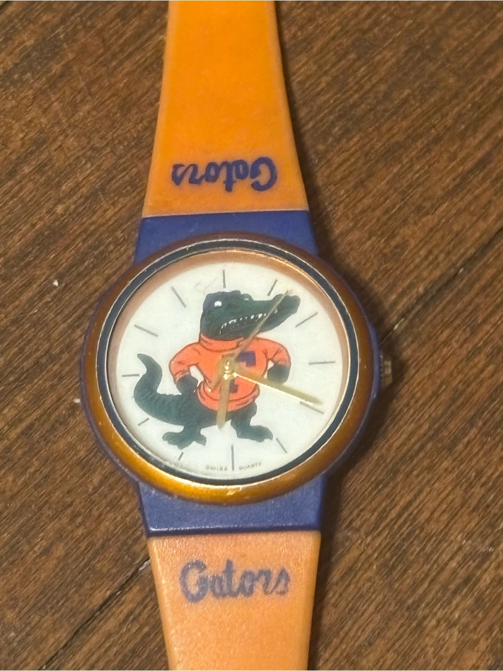 Vintage 90s Florida Gators Watch TeamMates 7620 Swiss Made ETA Ticks C. 1993